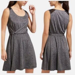 Athleta Sweet Saturday Faux Wrap Gray Dress size Medium